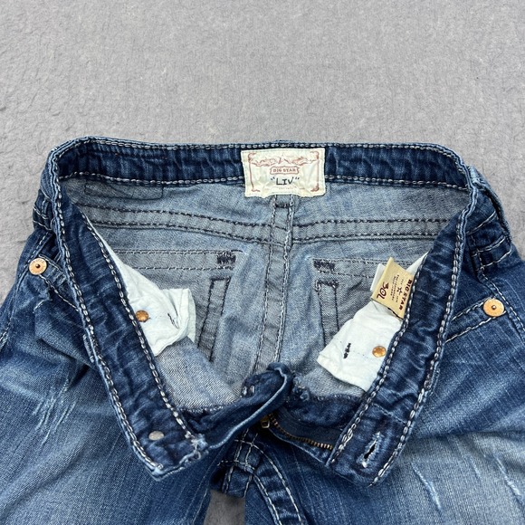 Big Star Liv Jeans Women's 30L (31x33) Blue Low Rise Bootcut Faded Western Faded - Picture 2 of 15